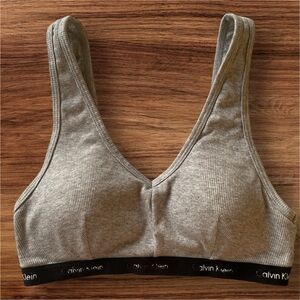Calvin Klein Gray Comfort Bra with Wide Straps